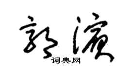 朱錫榮郭濱草書個性簽名怎么寫