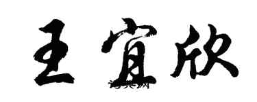 胡問遂王宜欣行書個性簽名怎么寫