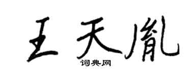 王正良王天胤行書個性簽名怎么寫