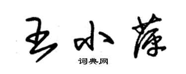 朱錫榮王小萍草書個性簽名怎么寫