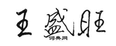 駱恆光王盛旺行書個性簽名怎么寫