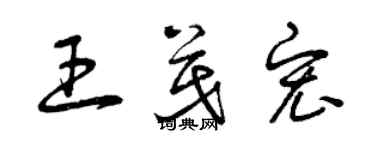 曾慶福王茂宏草書個性簽名怎么寫