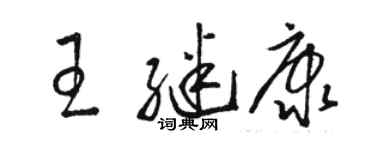 駱恆光王繼康草書個性簽名怎么寫