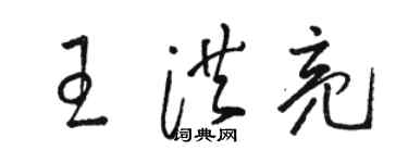 駱恆光王洪亮草書個性簽名怎么寫