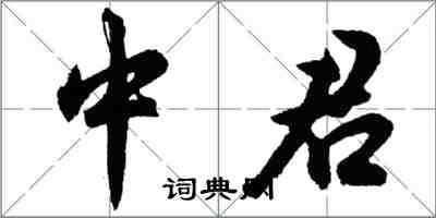 胡問遂中君行書怎么寫