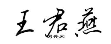 王正良王君燕行書個性簽名怎么寫