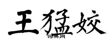翁闓運王猛姣楷書個性簽名怎么寫