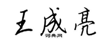 王正良王成亮行書個性簽名怎么寫
