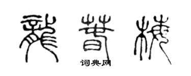 陳聲遠龍春梅篆書個性簽名怎么寫