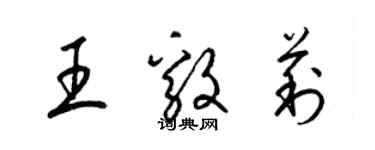 梁錦英王毅莉草書個性簽名怎么寫