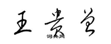 梁錦英王貴曾草書個性簽名怎么寫