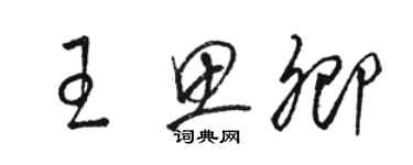 駱恆光王思卿草書個性簽名怎么寫