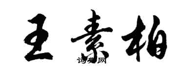 胡問遂王素柏行書個性簽名怎么寫