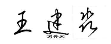 梁錦英王建淼草書個性簽名怎么寫