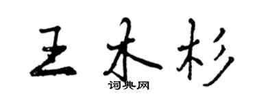 曾慶福王木杉行書個性簽名怎么寫