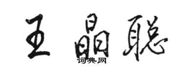 駱恆光王晶聰行書個性簽名怎么寫