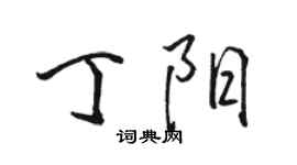 駱恆光丁陽行書個性簽名怎么寫