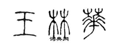 陳聲遠王林華篆書個性簽名怎么寫