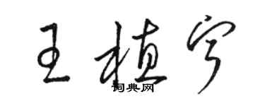 駱恆光王植寧草書個性簽名怎么寫