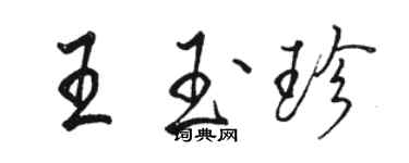 駱恆光王玉珍行書個性簽名怎么寫