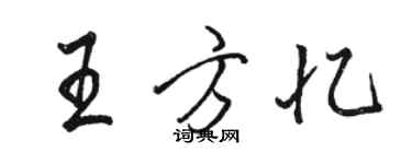 駱恆光王方憶行書個性簽名怎么寫