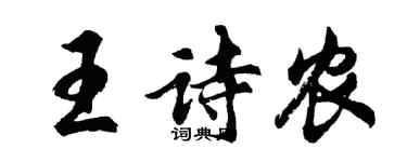 胡問遂王詩農行書個性簽名怎么寫