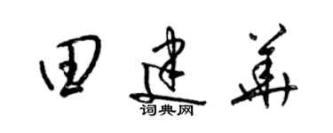 梁錦英田建華草書個性簽名怎么寫