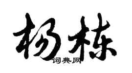 胡問遂楊棟行書個性簽名怎么寫