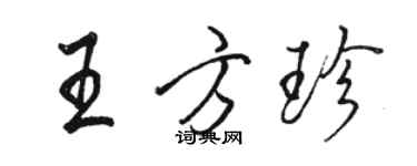 駱恆光王方珍行書個性簽名怎么寫