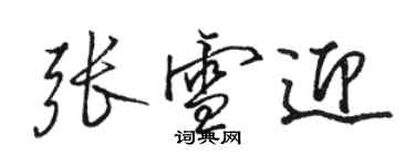 駱恆光張雪迎行書個性簽名怎么寫