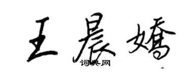 王正良王晨嬌行書個性簽名怎么寫