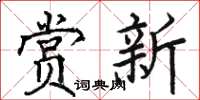 駱恆光賞新楷書怎么寫