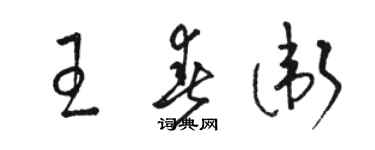 駱恆光王春衛草書個性簽名怎么寫