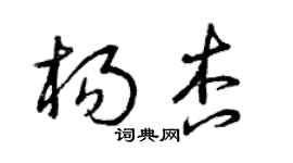 曾慶福楊杏草書個性簽名怎么寫