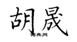 丁謙胡晟楷書個性簽名怎么寫