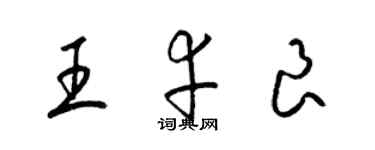 梁錦英王幸良草書個性簽名怎么寫