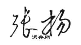 駱恆光張楊草書個性簽名怎么寫
