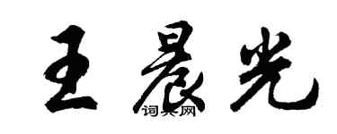 胡問遂王晨光行書個性簽名怎么寫
