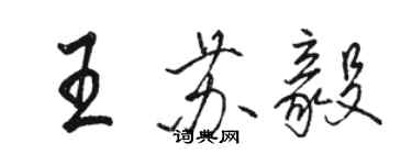 駱恆光王蘇毅行書個性簽名怎么寫