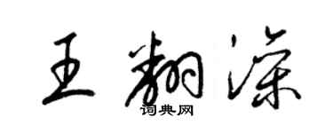 梁錦英王翻澡草書個性簽名怎么寫