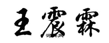 胡問遂王震霖行書個性簽名怎么寫