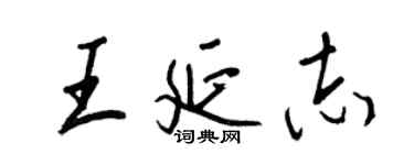 王正良王延志行書個性簽名怎么寫