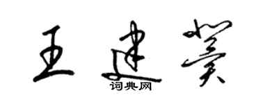 梁錦英王建冀草書個性簽名怎么寫