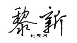 駱恆光黎新行書個性簽名怎么寫
