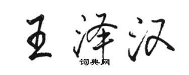 駱恆光王澤漢行書個性簽名怎么寫