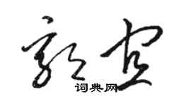 駱恆光郭宜草書個性簽名怎么寫