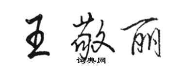 駱恆光王敬麗行書個性簽名怎么寫