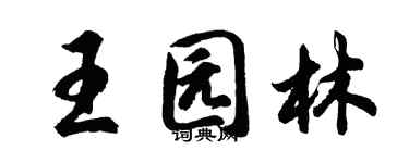 胡問遂王園林行書個性簽名怎么寫
