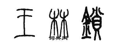 陳墨王林鎖篆書個性簽名怎么寫