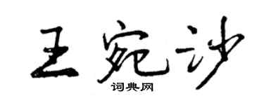 曾慶福王宛沙行書個性簽名怎么寫